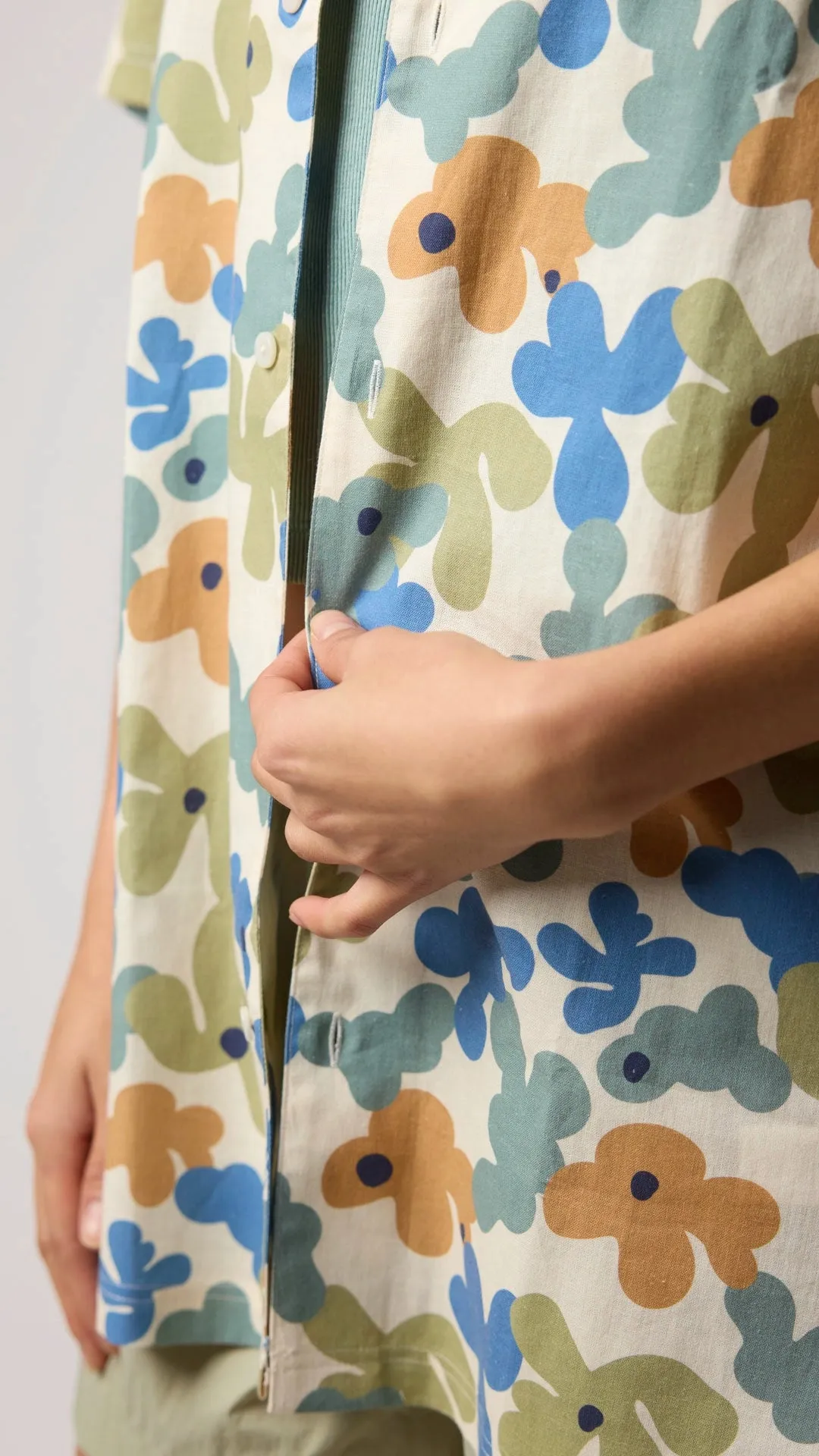 CAMISA MANGA CORTA BUBBLE SKY BLUE