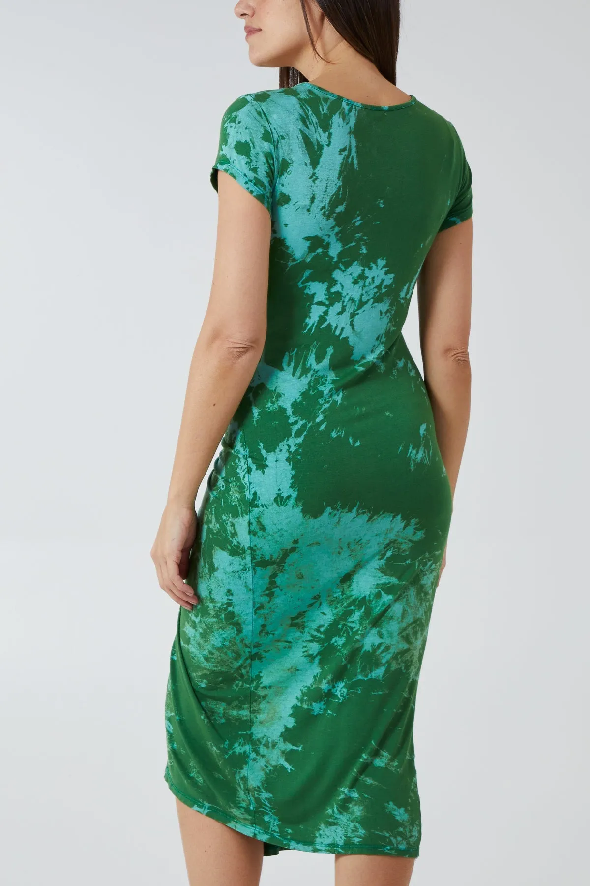 Cap Sleeve Tie Dye Parachute Dress