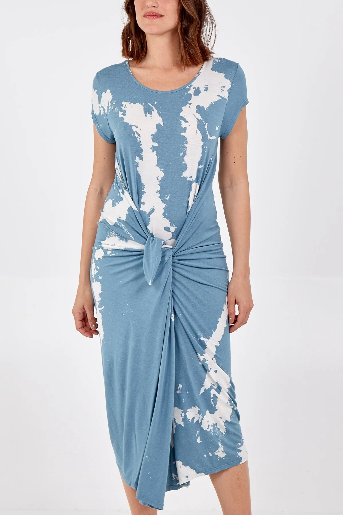 Cap Sleeve Tie Dye Parachute Dress