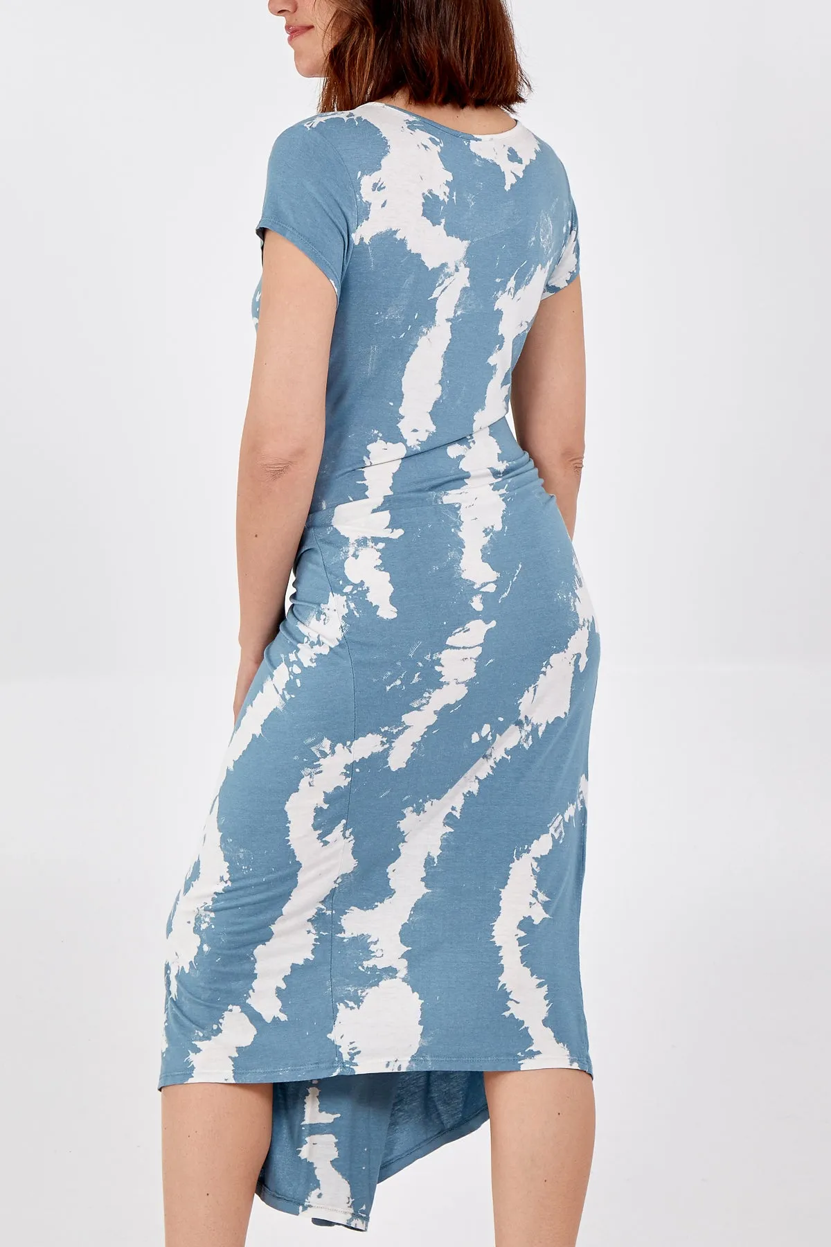 Cap Sleeve Tie Dye Parachute Dress