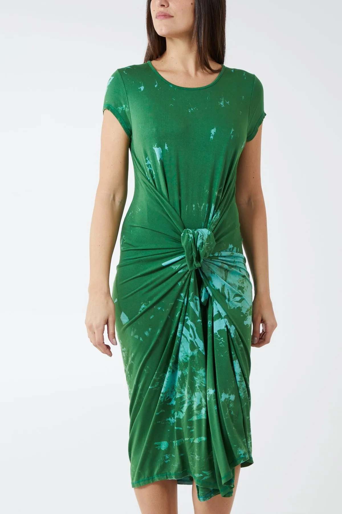 Cap Sleeve Tie Dye Parachute Dress