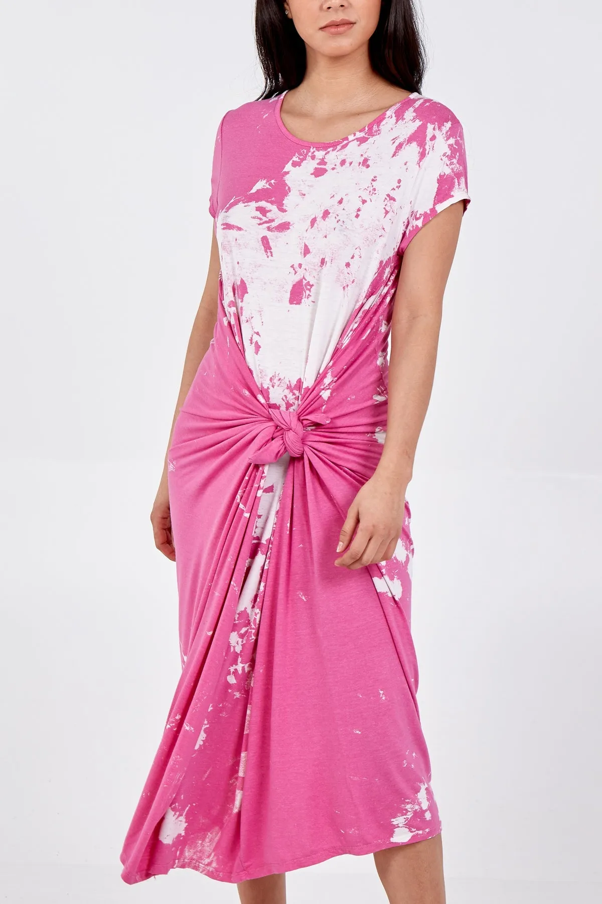 Cap Sleeve Tie Dye Parachute Dress