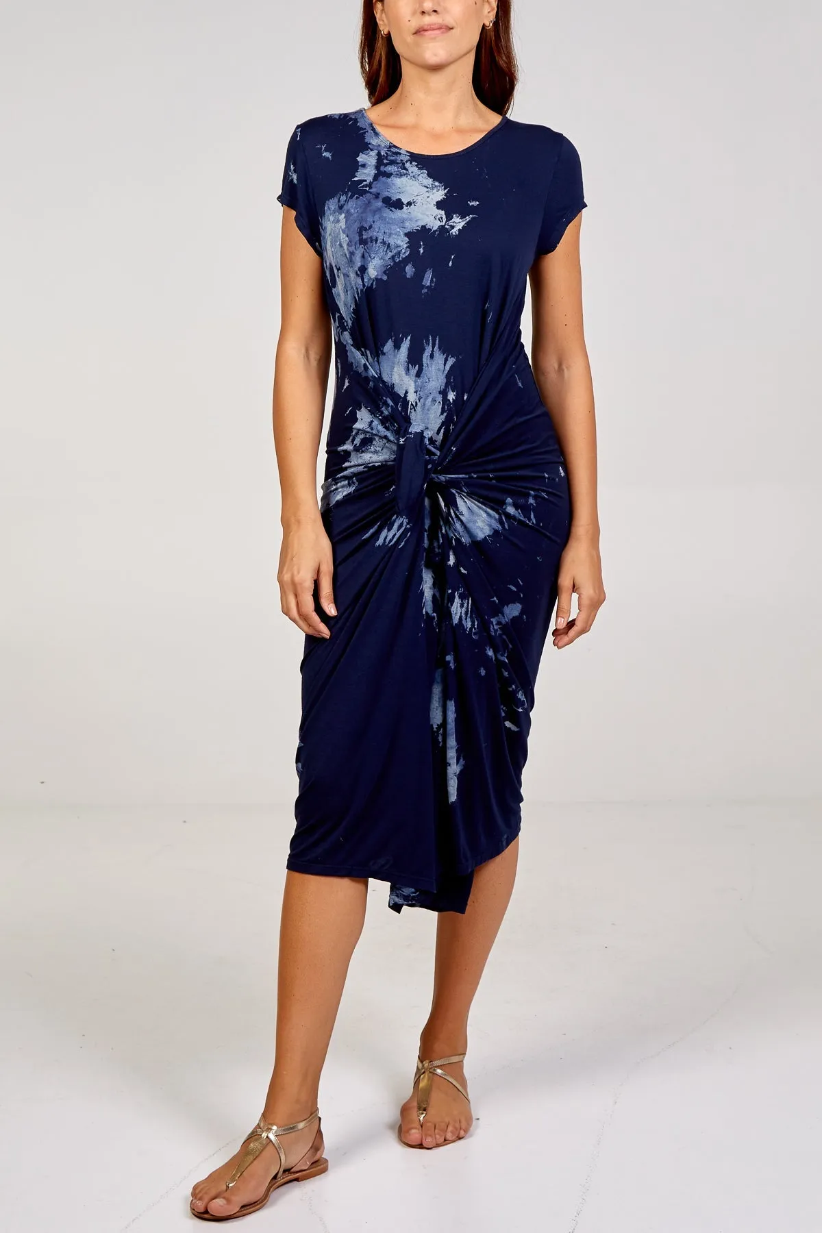 Cap Sleeve Tie Dye Parachute Dress