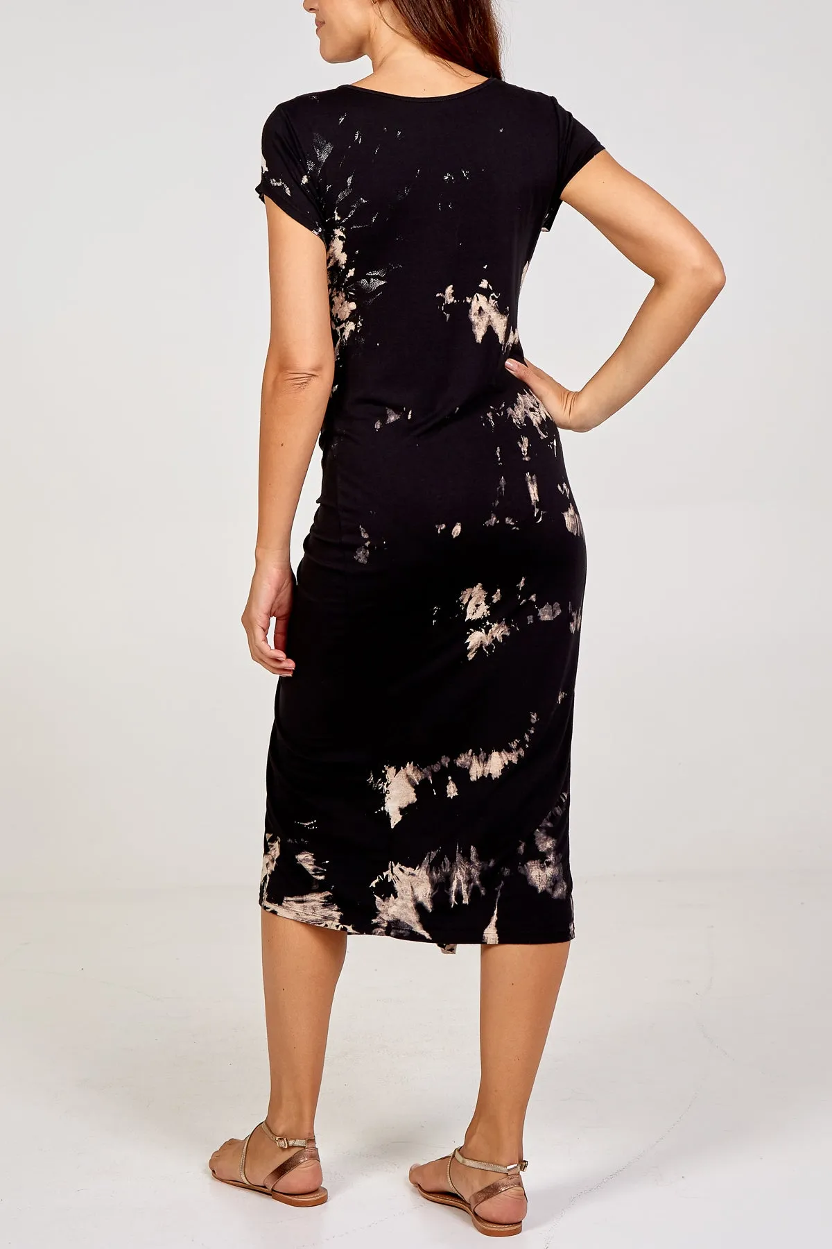 Cap Sleeve Tie Dye Parachute Dress