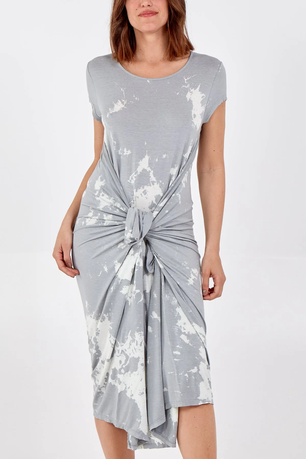 Cap Sleeve Tie Dye Parachute Dress