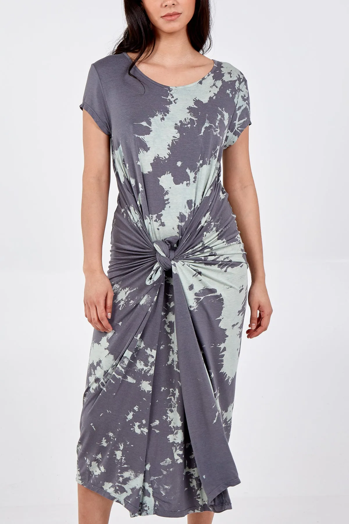 Cap Sleeve Tie Dye Parachute Dress