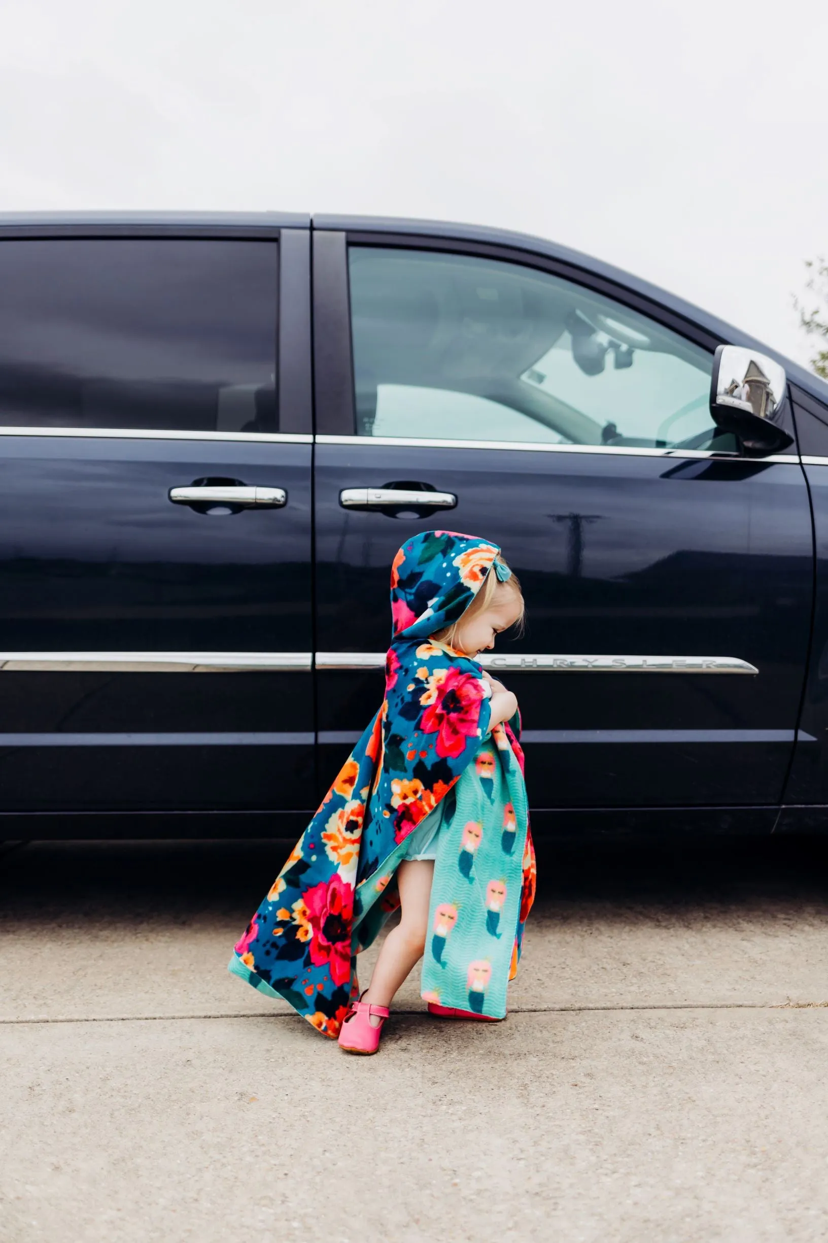 Car Seat Poncho - Car Crash Tested and CPSC Compliant - Florals & Mermaids