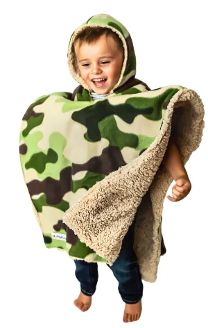Car Seat Poncho Car Crash Tested Camo Teddy Reversible WITH Pocket