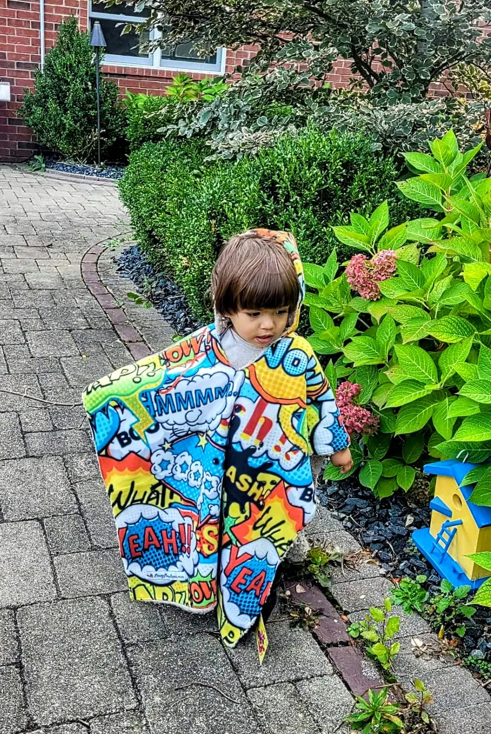 Car Seat Poncho Car Crash Tested Comic Hero Teddy Reversible