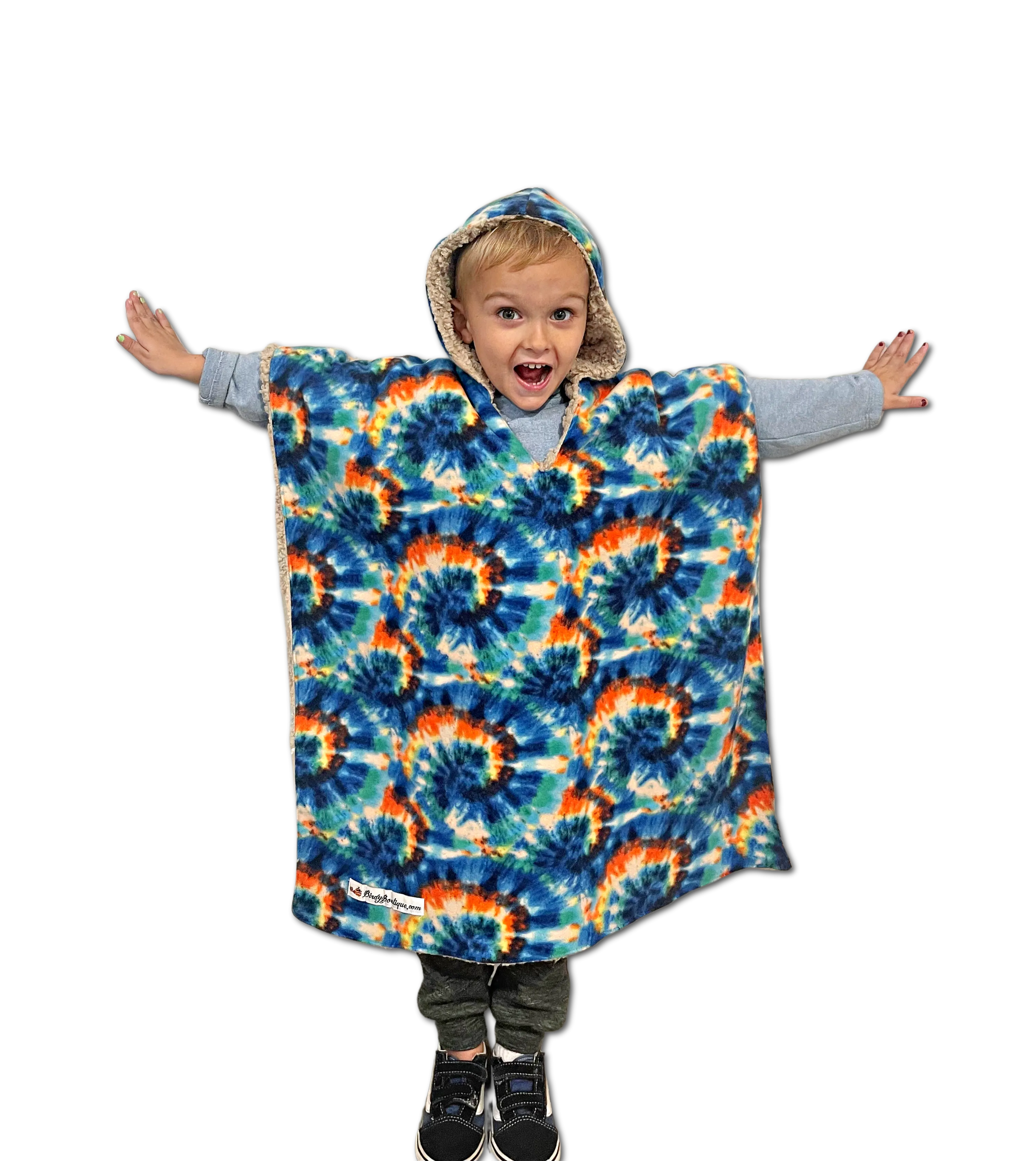 Car Seat Poncho Car Crash Tested Tie Dye Teddy Reversible