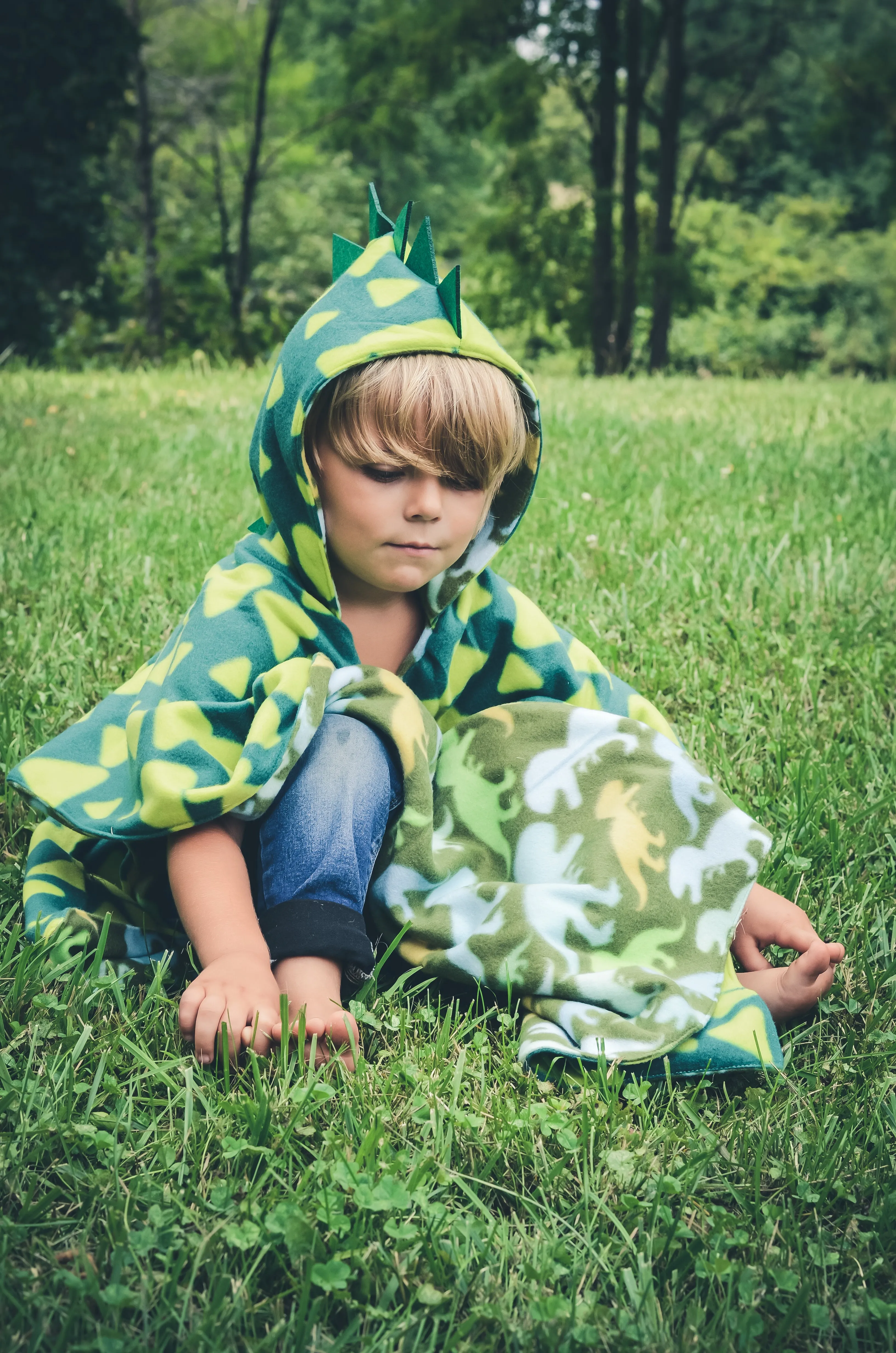 Car Seat Poncho - Halloween Costume - Dino Spikes