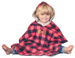 Car Seat Poncho - Lumberjack Buffalo Plaid & Antlers