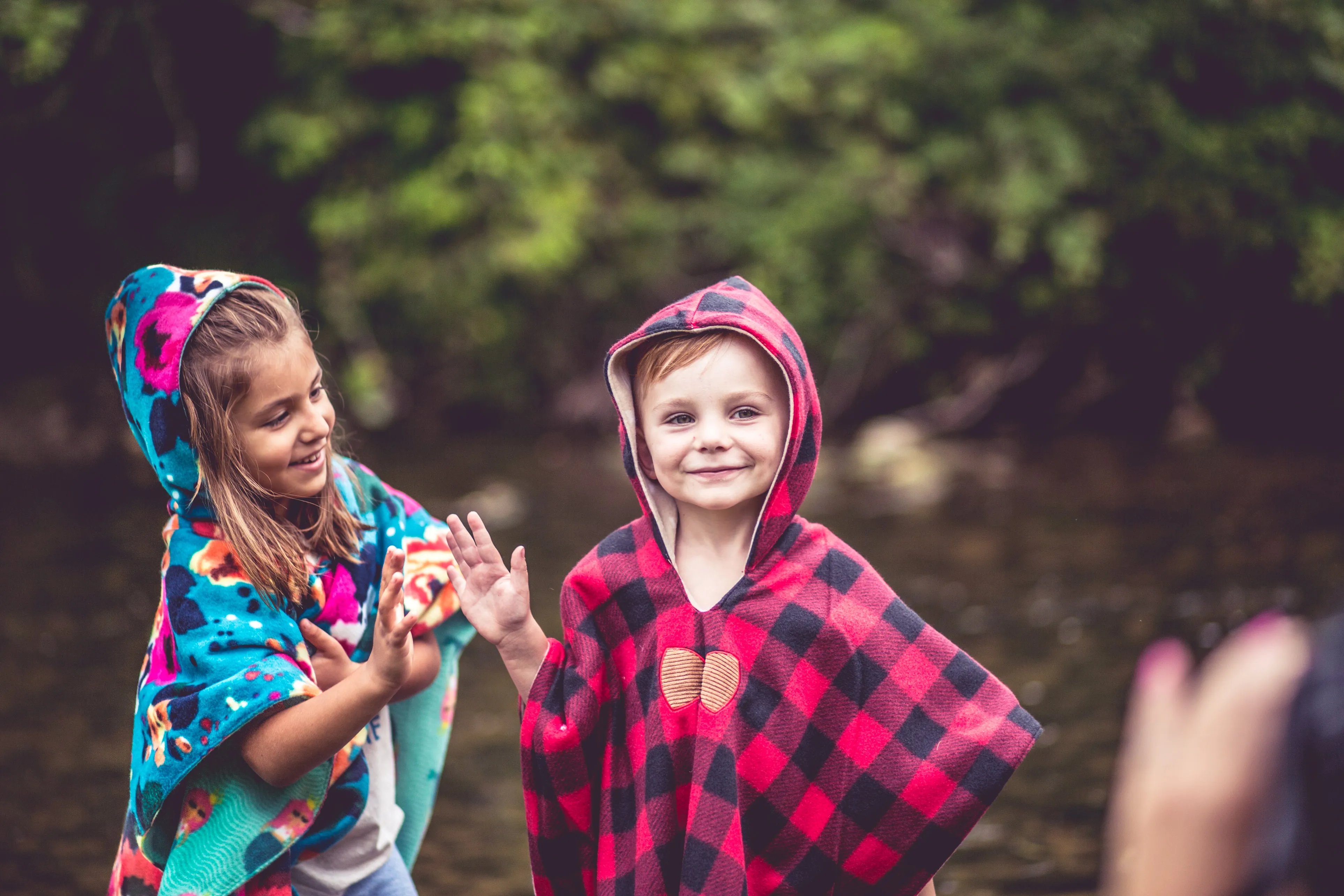 Car Seat Poncho - Lumberjack Buffalo Plaid & Antlers