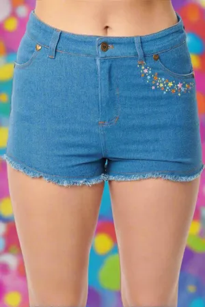 Care Bears x Unique Vintage Funshine Denim Shorts