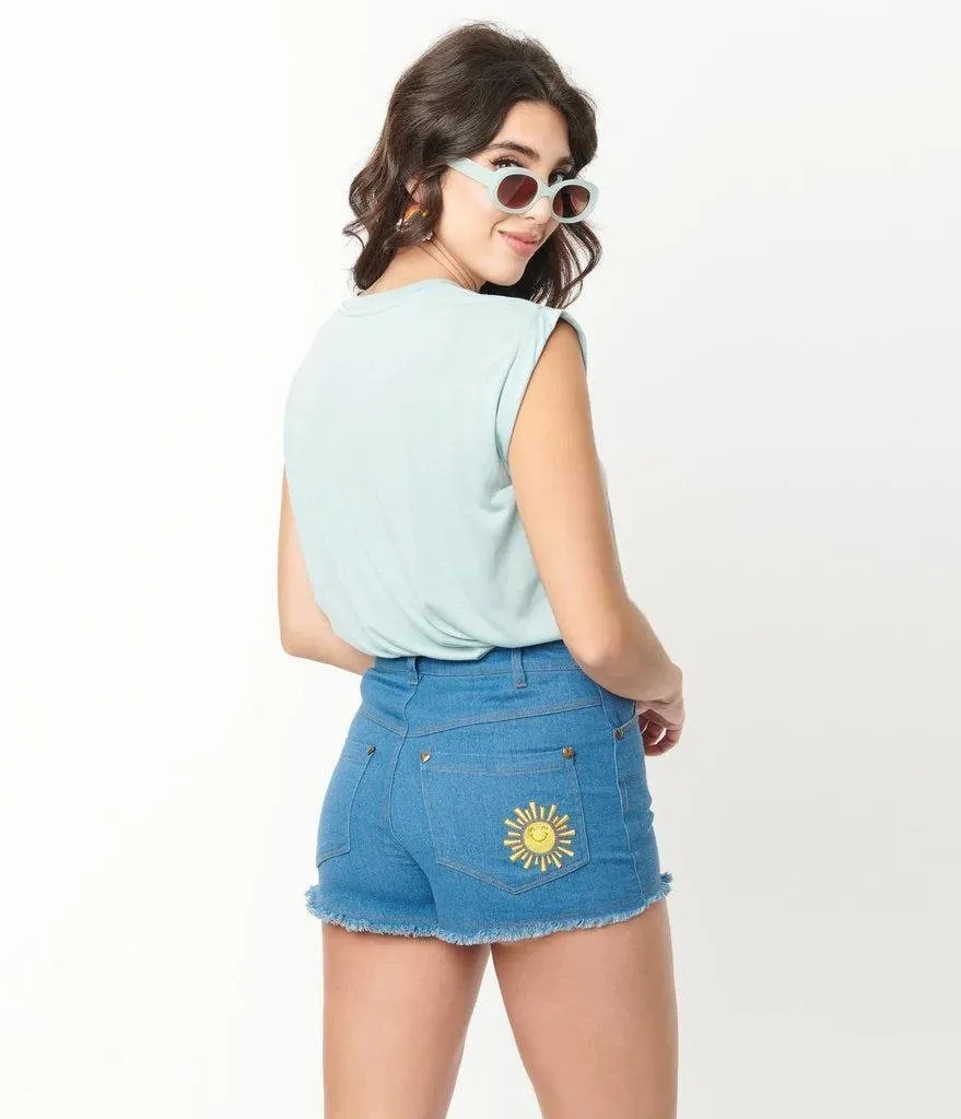 Care Bears x Unique Vintage Funshine Denim Shorts