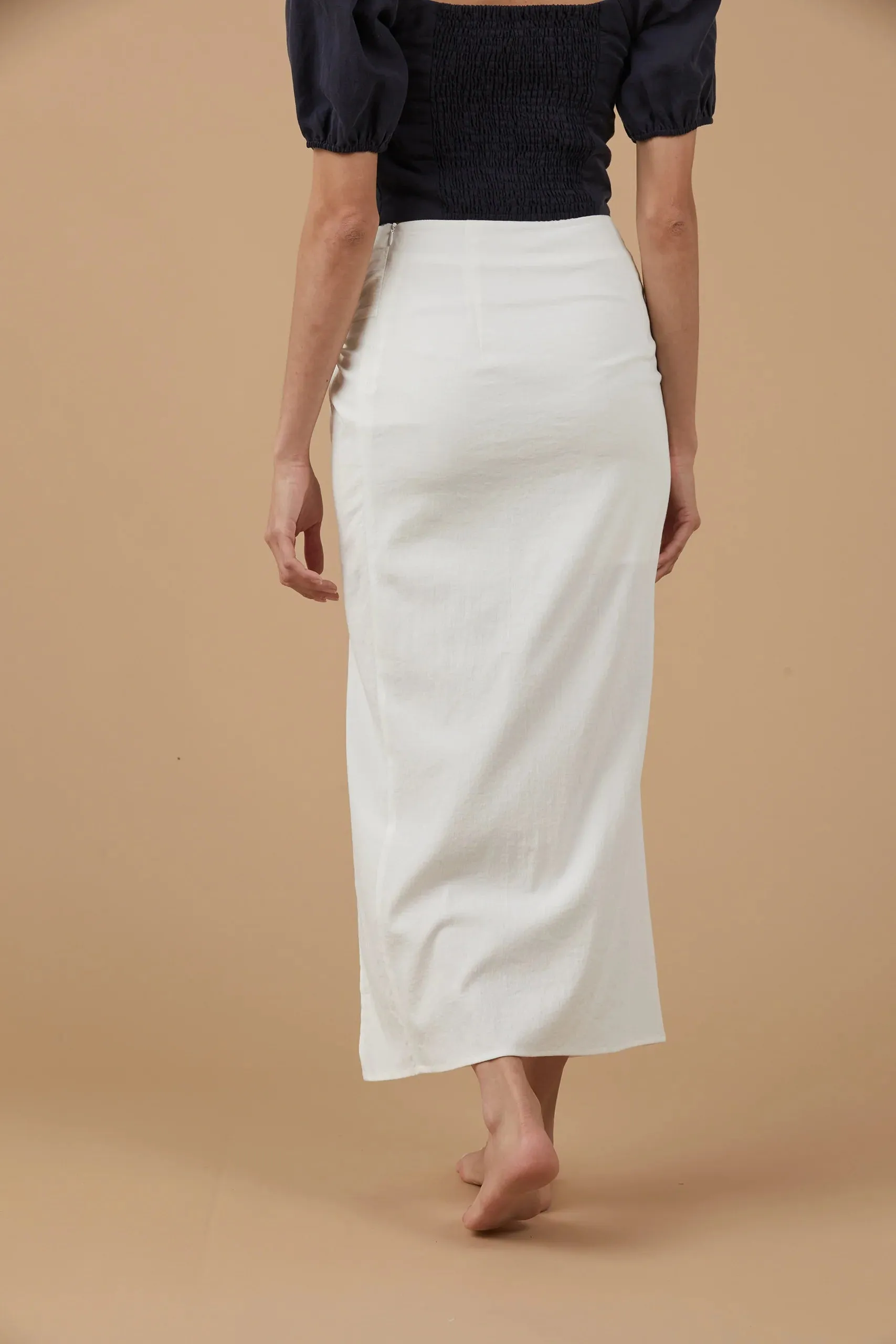 Carly Knotted Midi Skirt