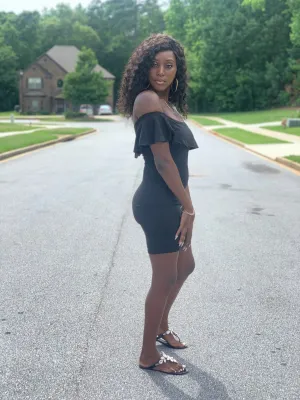 Cassie Off-Shoulder Dress | Black