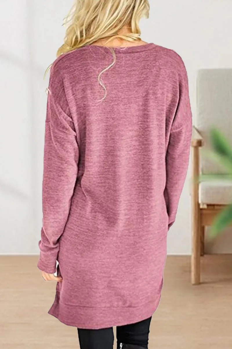 Casual Solid Solid Color V Neck T-Shirts
