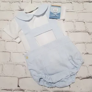 Ceyber Baby Boys Blue Pinstripe Romper Set 3M-36M