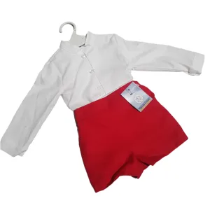 Ceyber Baby Boys Red Short Set