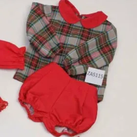 Ceyber Boys Red and Tartan Set