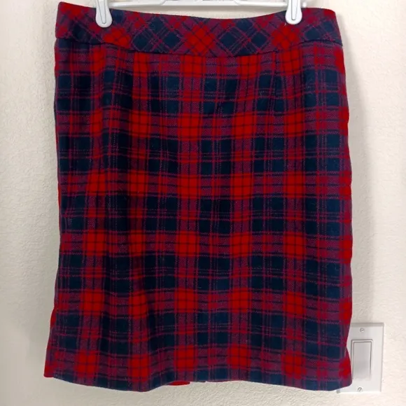 Chadwicks Wool Blend Plaid Short Skirt US Size 10P