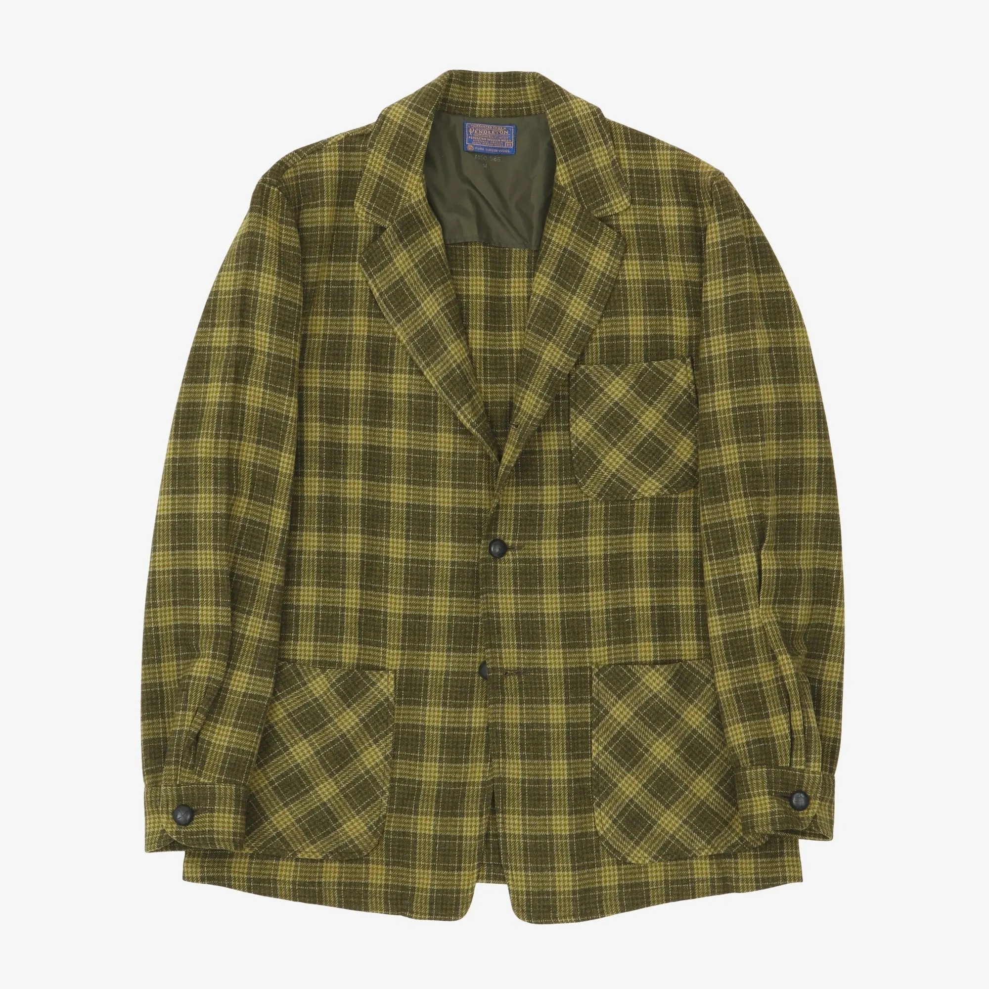 Check Plaid Wool Chore Coat