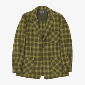 Check Plaid Wool Chore Coat
