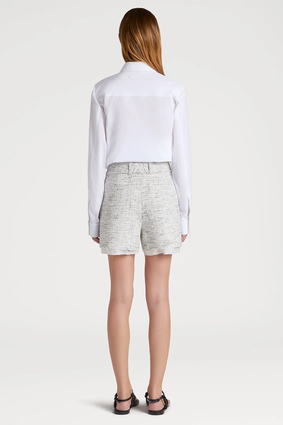CHIC TRIMMED TWEED BERMUDA