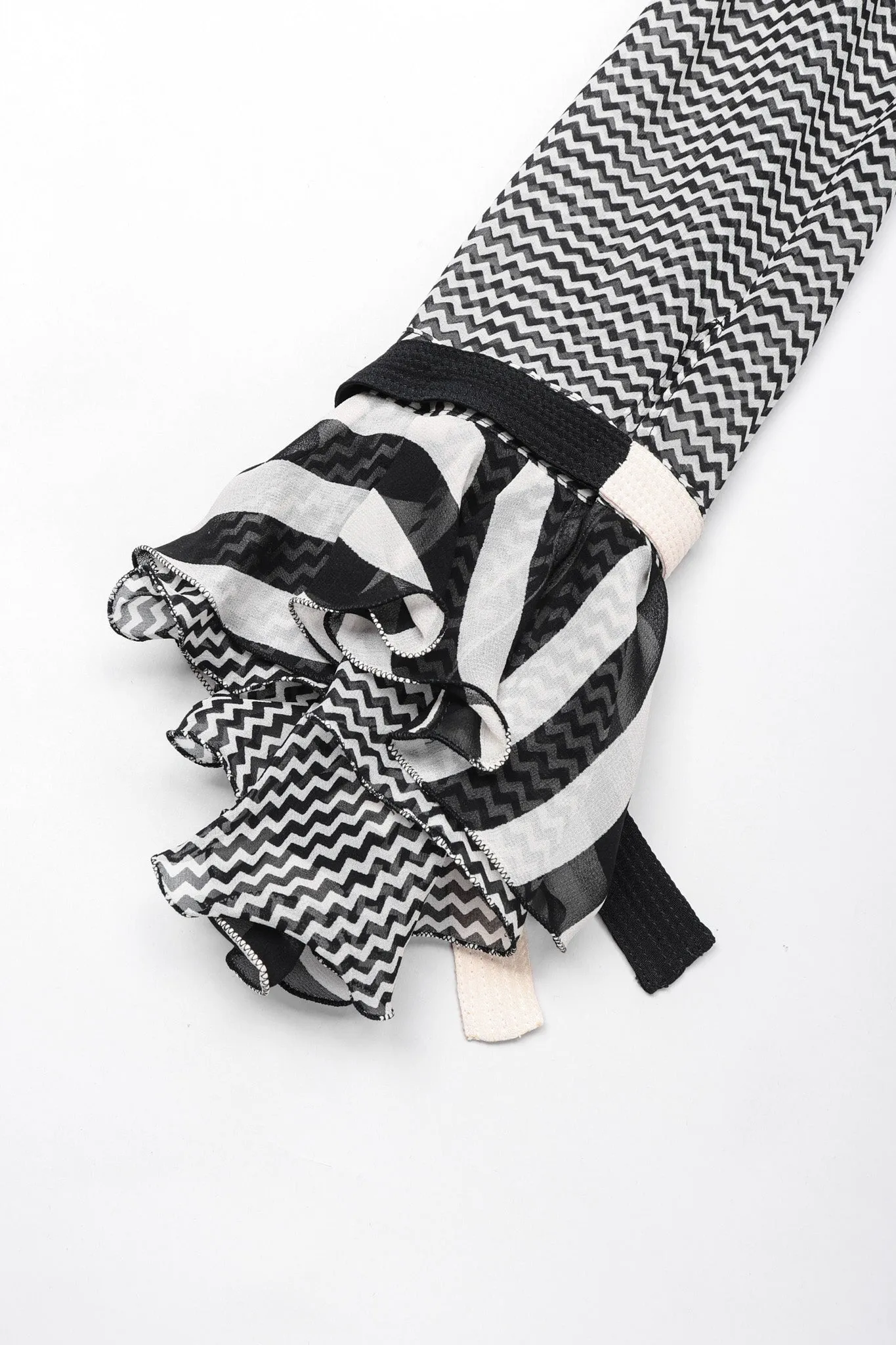 Chiffon Chevron Stripe Shirt Dress
