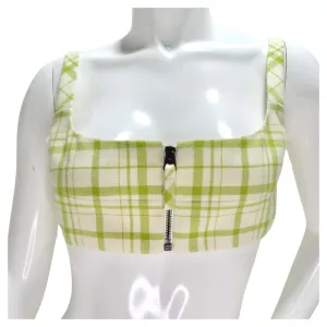 Christian Dior Plaid Wool Crop Top