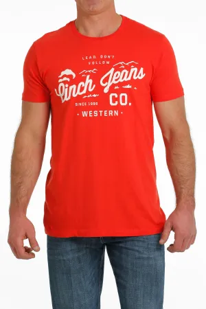 Cinch Mens Red Tee