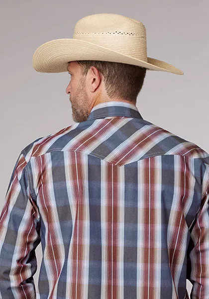 CL03-001-0278-4053- Mens Roper L/S Shirt Flag Ombre Plaid