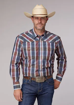 CL03-001-0278-4053- Mens Roper L/S Shirt Flag Ombre Plaid
