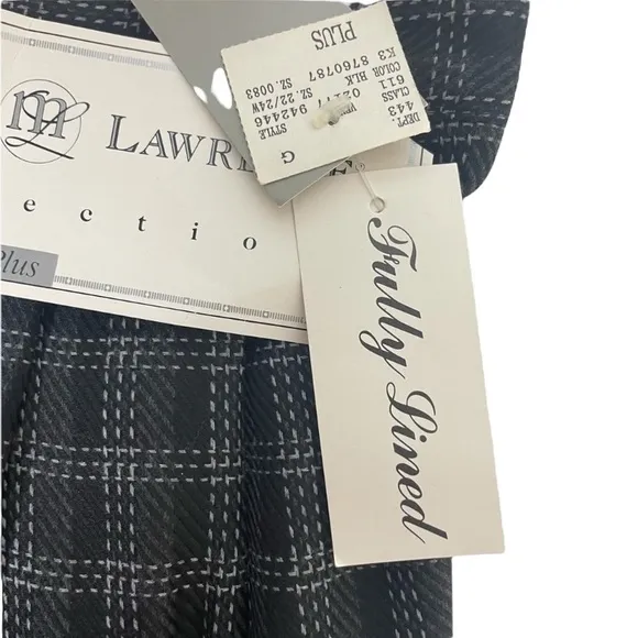 Classic Plaid Skirt Dressy Career Wool Look