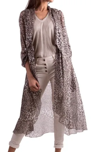CLEARANCE - Safari Print Ruffled Hem