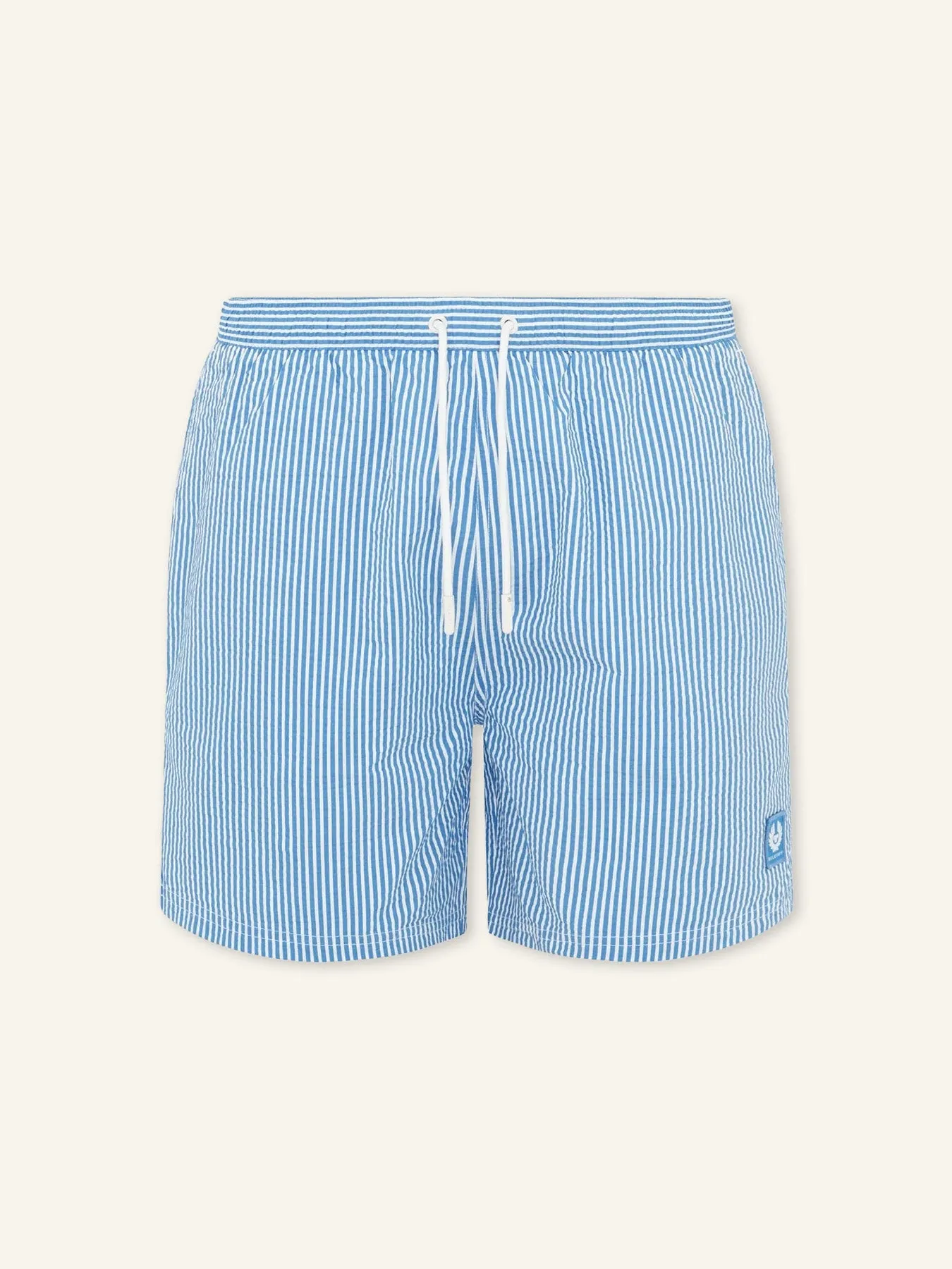 Clipper Seersucker Swimshorts Hydra Blue/Natural