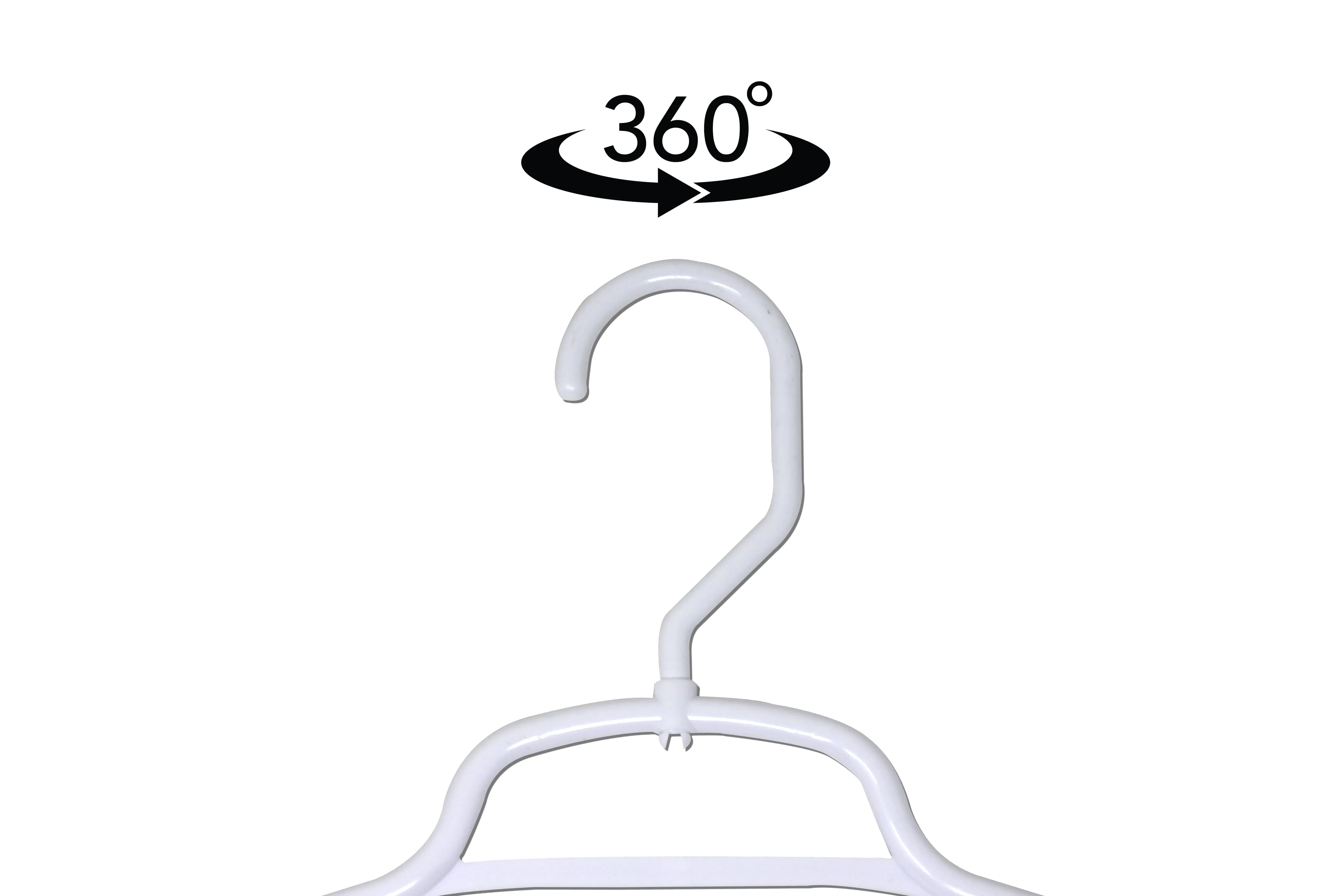 Clothing Hangers 3 Pack White Durable Plastic Swivel Neck Pant & Skirt Clips New