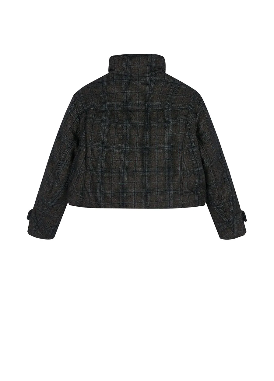 Coat / JNBY Oversized Plaid Down Coat
