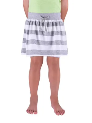 Colored Organics Kenzie Pull-On Skirt (White/Heather Grey) - Size: 2T, 4T