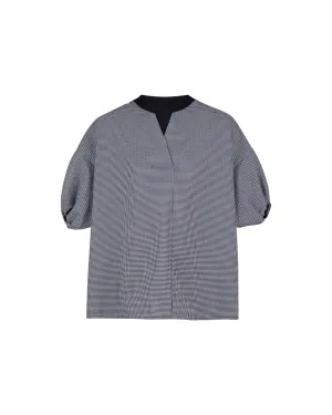Coolmax Bubble Sleeve Pleated Back Blouse
