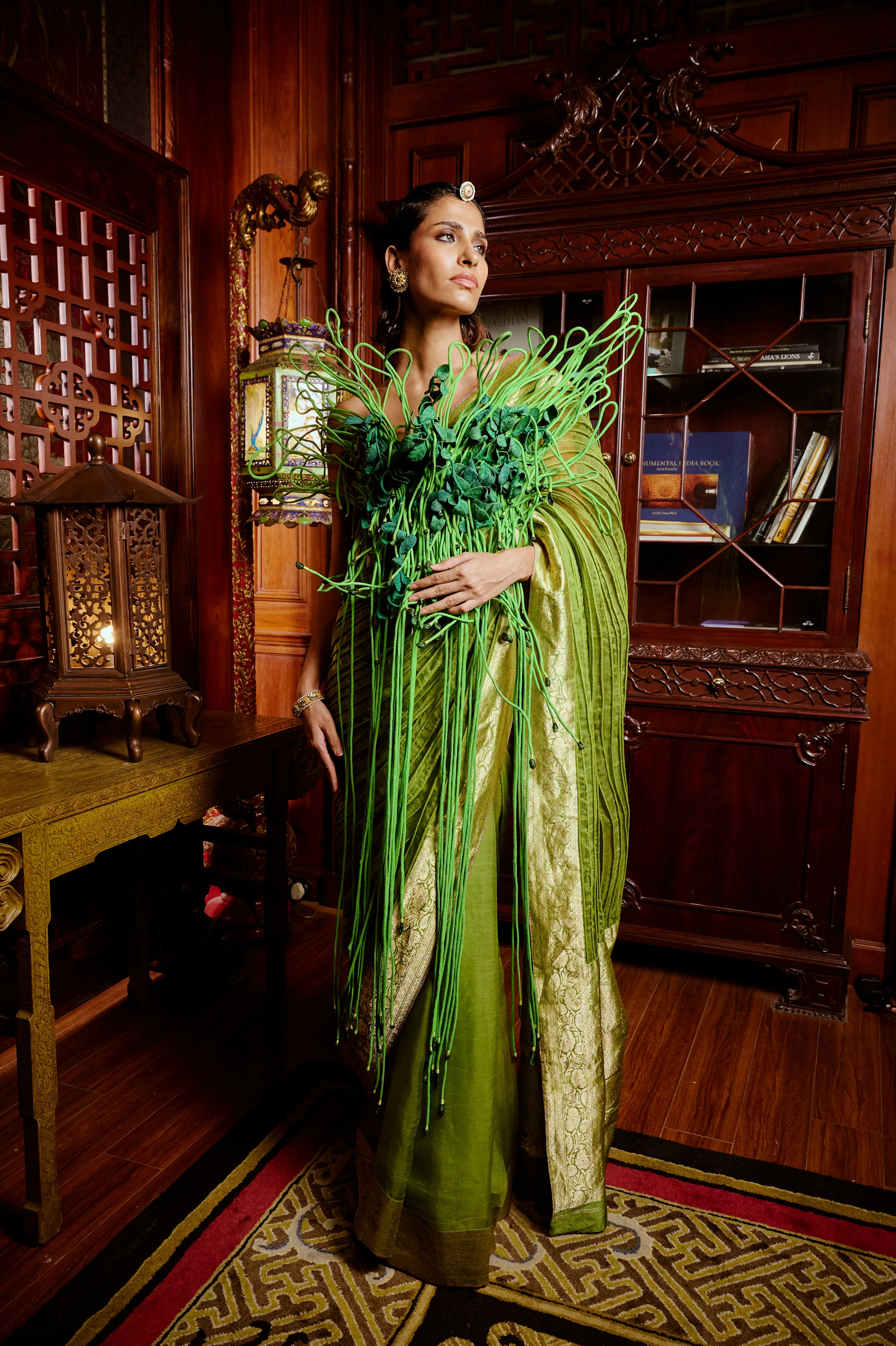 Corded Banarasi Saree