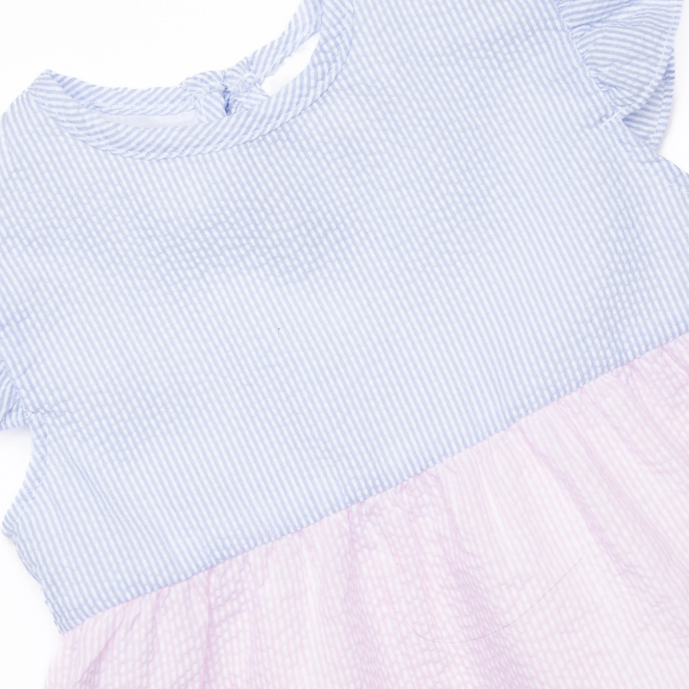 Cotton Candy Color Block Short Set, Blue
