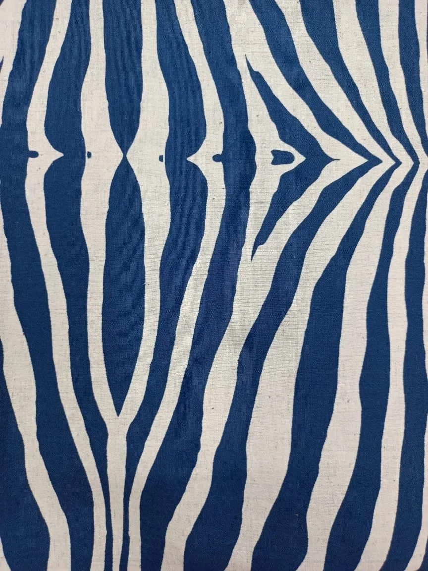 Cotton Linen Semi-Handloom Screen Printed Fabric