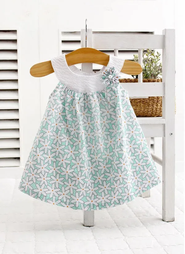 Cotton Seersucker Plisse, Daisy Flowers, Pink, Mint Blue or Gray - By the Yard 78297 /75678
