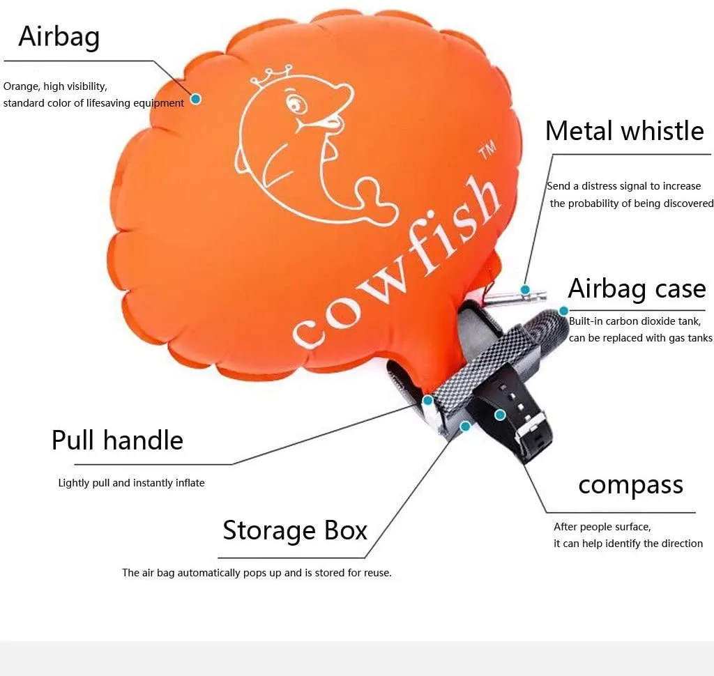 Cow Fish - Wristband Emergency Flotation Device - B7RY