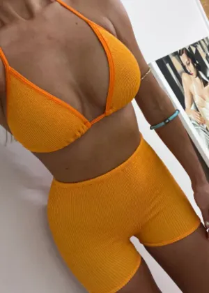 Crinkle Triangle & Shorts Co-Ord - Choose Your Colour