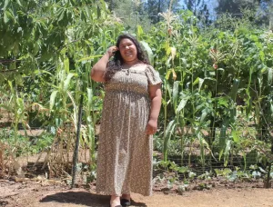 Daisy’s Puff Floral Midi Dress
