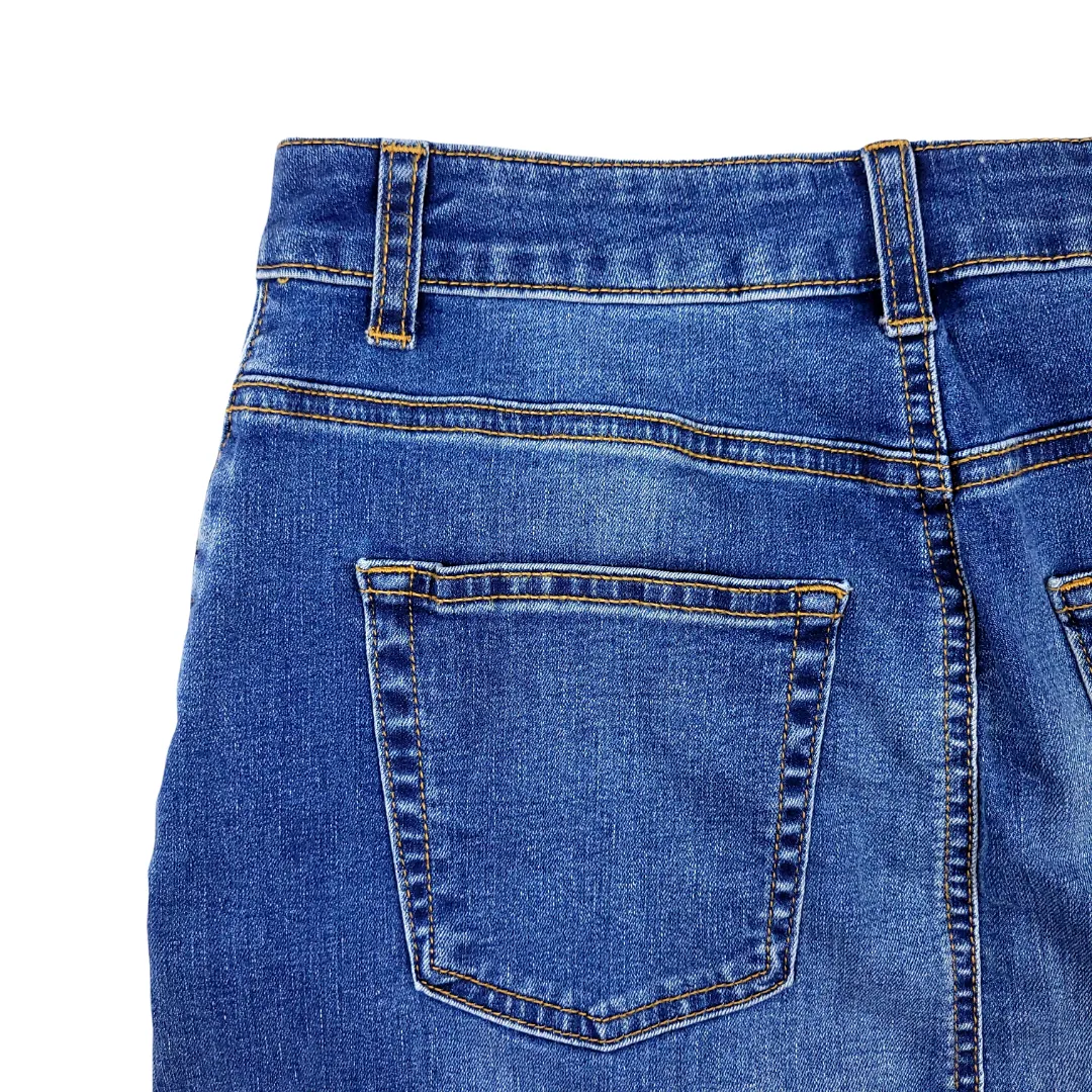 DENIM SKIRT WASHED BLUE