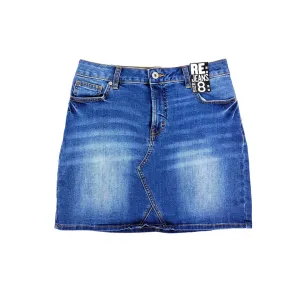 DENIM SKIRT WASHED BLUE